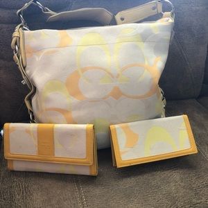 Coach Purse Set-yellow
